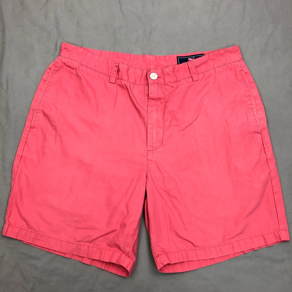 VINYARD VINES Mens Flat Front Shorts Pink 35
